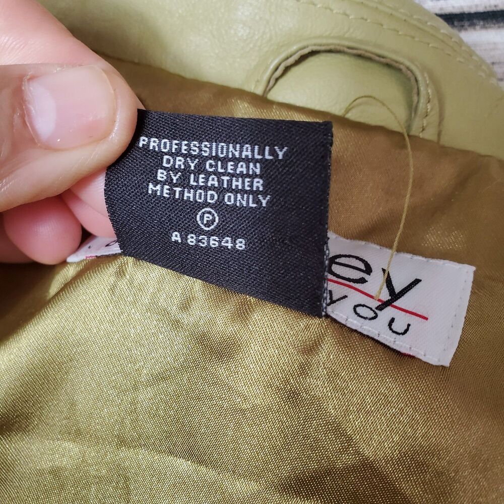 Bradley Bayou Large Leather Light Green Jacket Size 2X - Picture 9 of 9